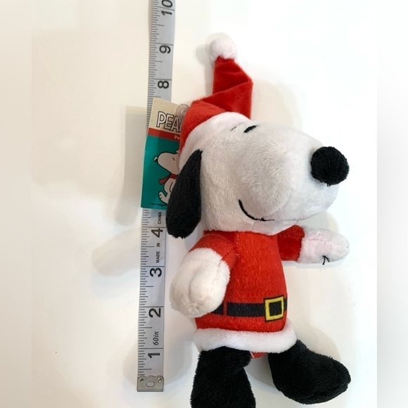 9" Holiday Snoopy Santa Plush Dog Toy with Squeaker NWT - Picture 3 of 5